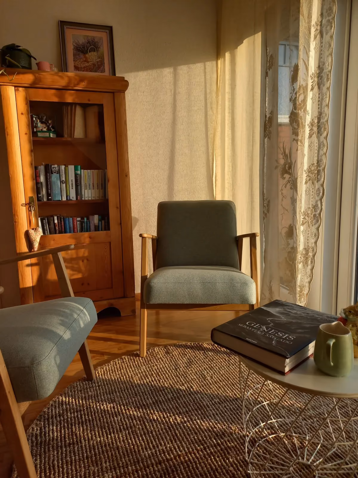 Warm calming counseling interior space